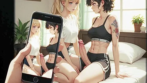 Car Toon - Stepsister Seduces Stepbrother Invited Her Lesbian Friend While Parents Arent Home - 3