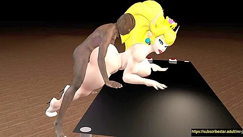 Car Toon In Bowsette Doggy Position In The Castle