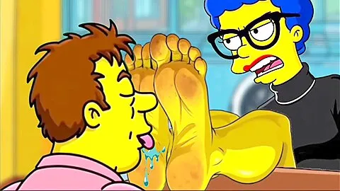 Marge Simpson And Car Toon - Foot Fetish Compilation Animation