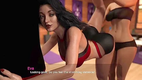 Hot Mature Landlady Does Spicy Yoga With Tenant - Bulge Tease & Flexible Poses