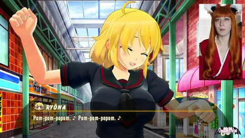 Omankovivi Bops Anime Tiddies Senran Kagura Peach Ball Cosplay With Gamer Girl